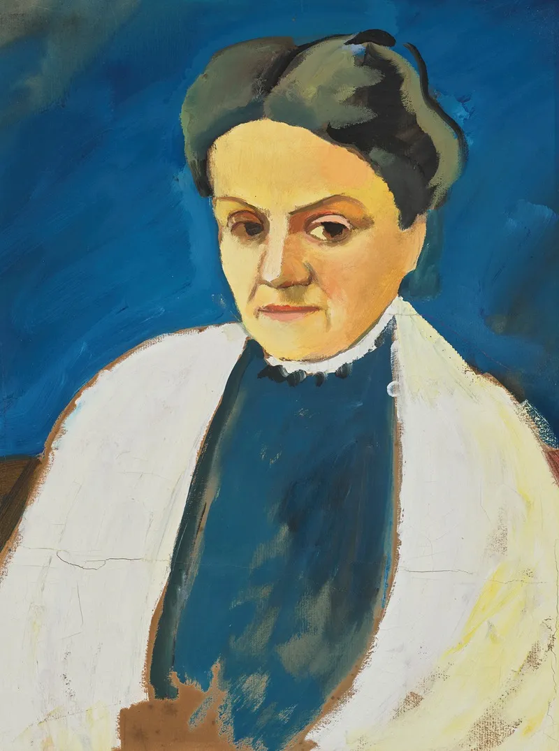 Portratstudie Sofie Gerhardt by August Macke - Canvas Print