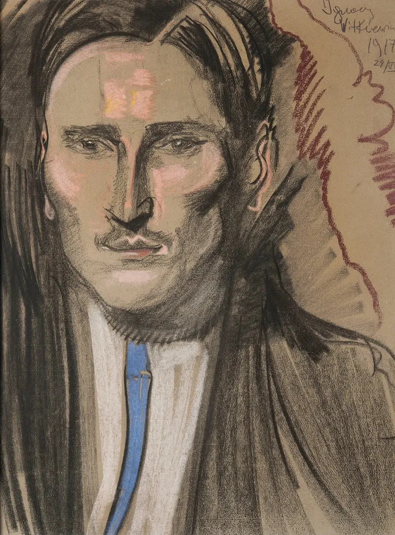 Portret Meski 2 by Stanisław Ignacy Witkiewicz - Canvas Print