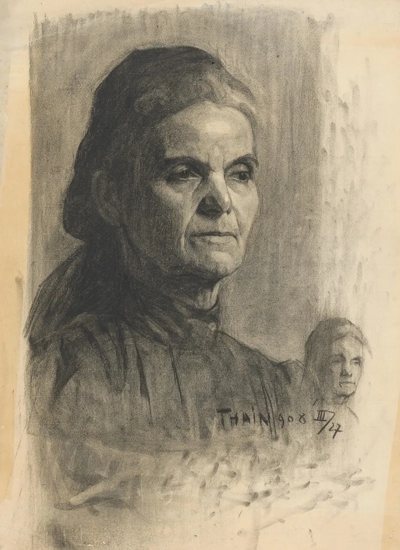 Portret Starej Zeny V Satke