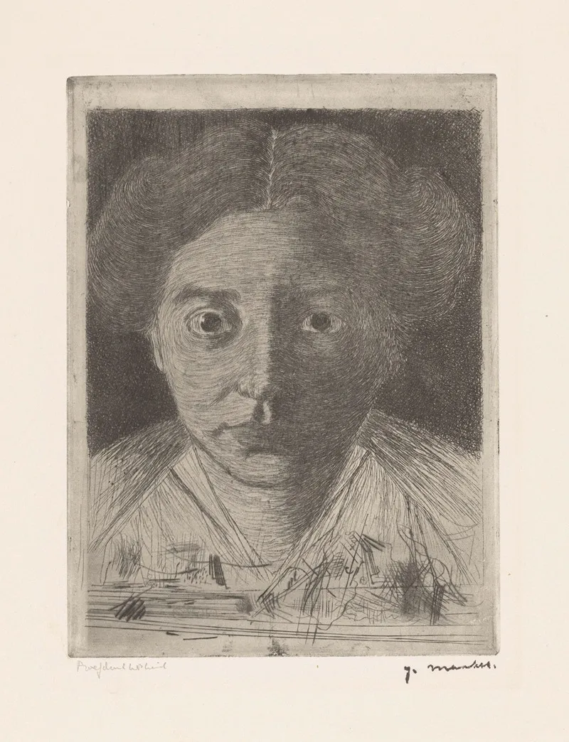 Portret Van Anne Zernike 2 by Jan Mankes - Canvas Print