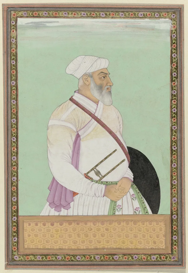 Portret Van Dalil Khan Groot Vizier Van Aurangzeb