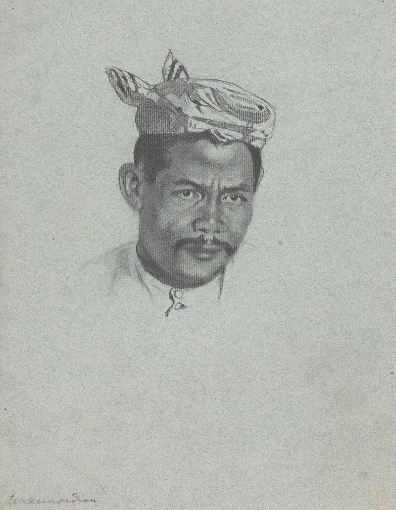 Portret Van Een Indonesische Man Amid