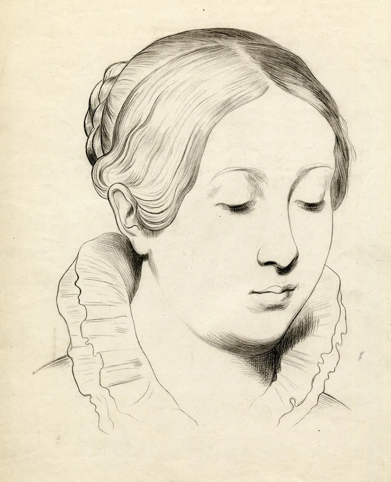 Portret Van Een Jonge Vrouw 3 by Gérard Portielje - Canvas Print
