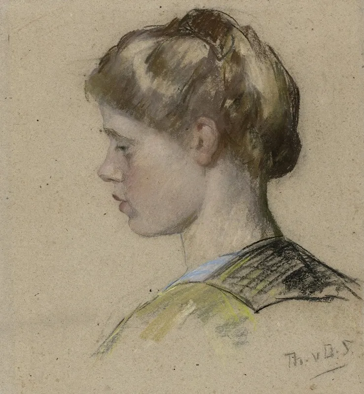 Portret Van Een Jonge Vrouw by Thérèse Schwartze - Canvas Print