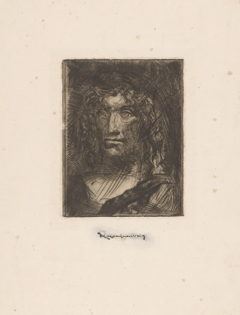 Portret Van Een Onbekende Man 12 by Willem van Konijnenburg - Canvas Print