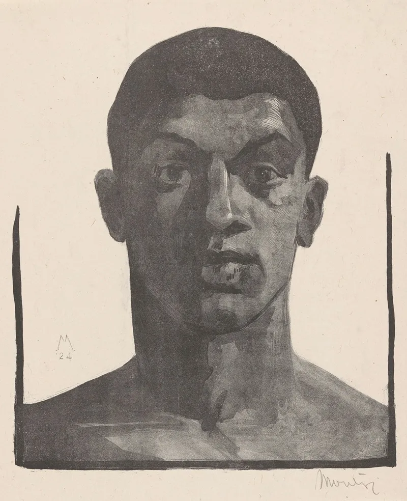 Portret Van Een Onbekende Man 7 by Simon Moulijn - Canvas Print