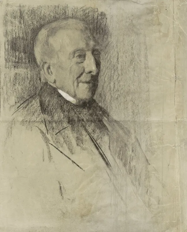 Portret Van Een Oude Heer Naar Rechts by Thérèse Schwartze - Canvas Print