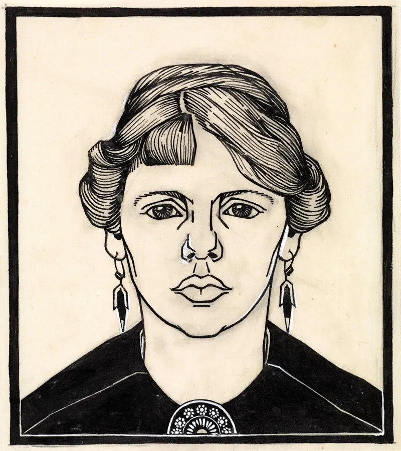 Portret Van Een Vrouw Van Voren