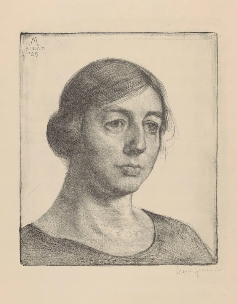 Portret Van Henriette Haitsma Mulier 2 by Simon Moulijn - Canvas Print