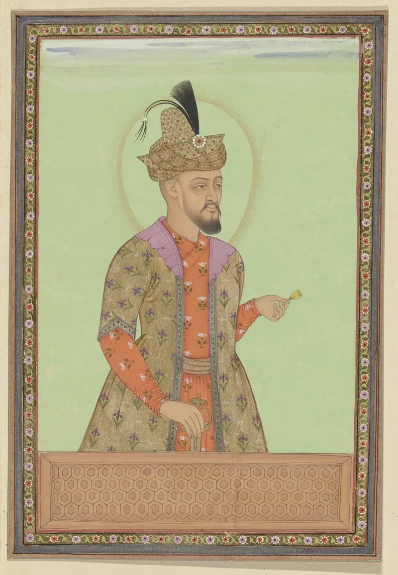 Portret Van Humayun Padshah De Zoon Van Babur Die Na Zijn Vader In Hindustan Heeft Geregeerd