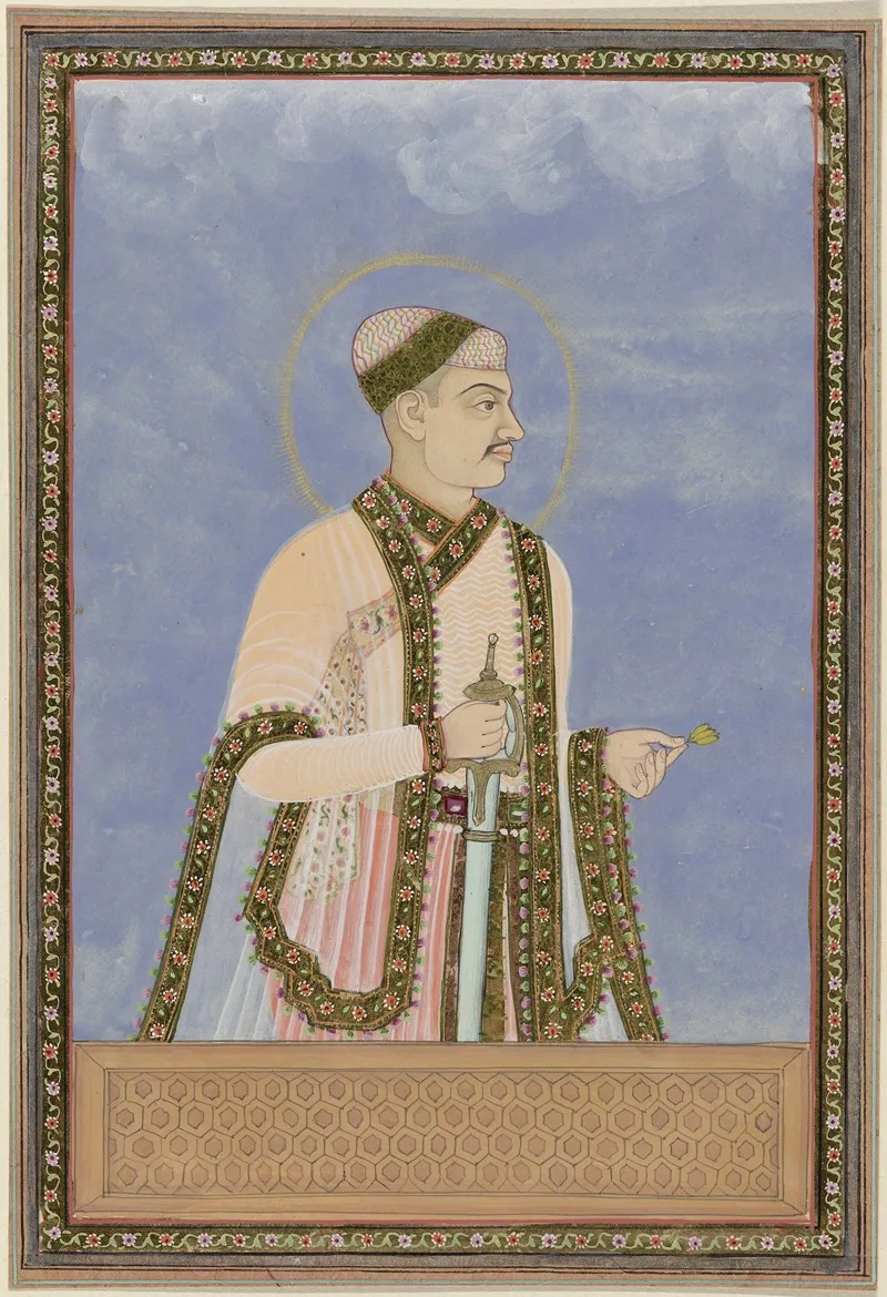 Portret Van Muhammad Quli Zoon Van Ibrahim Na Zijn Vader Heeft Hij Over Golconda Geregeerd