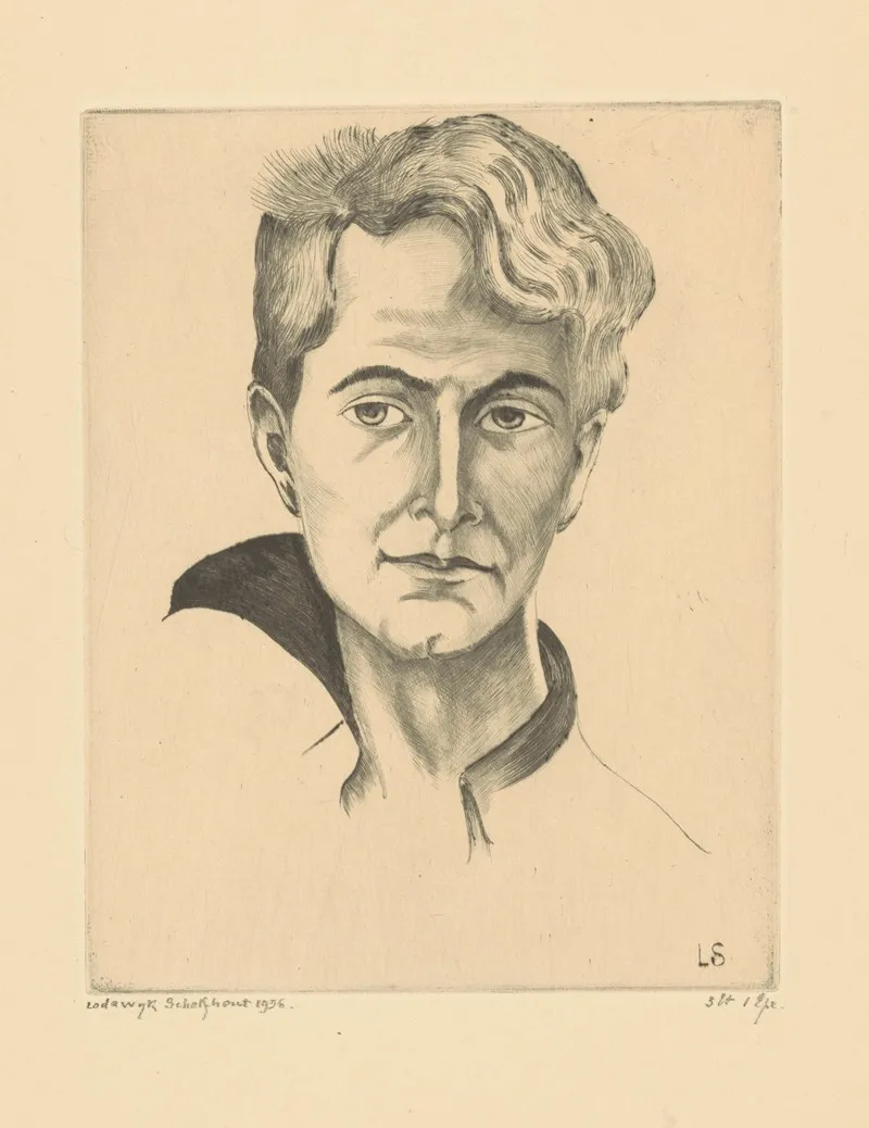 Portret Van Patrick Bakker by Lodewijk Schelfhout - Canvas Print