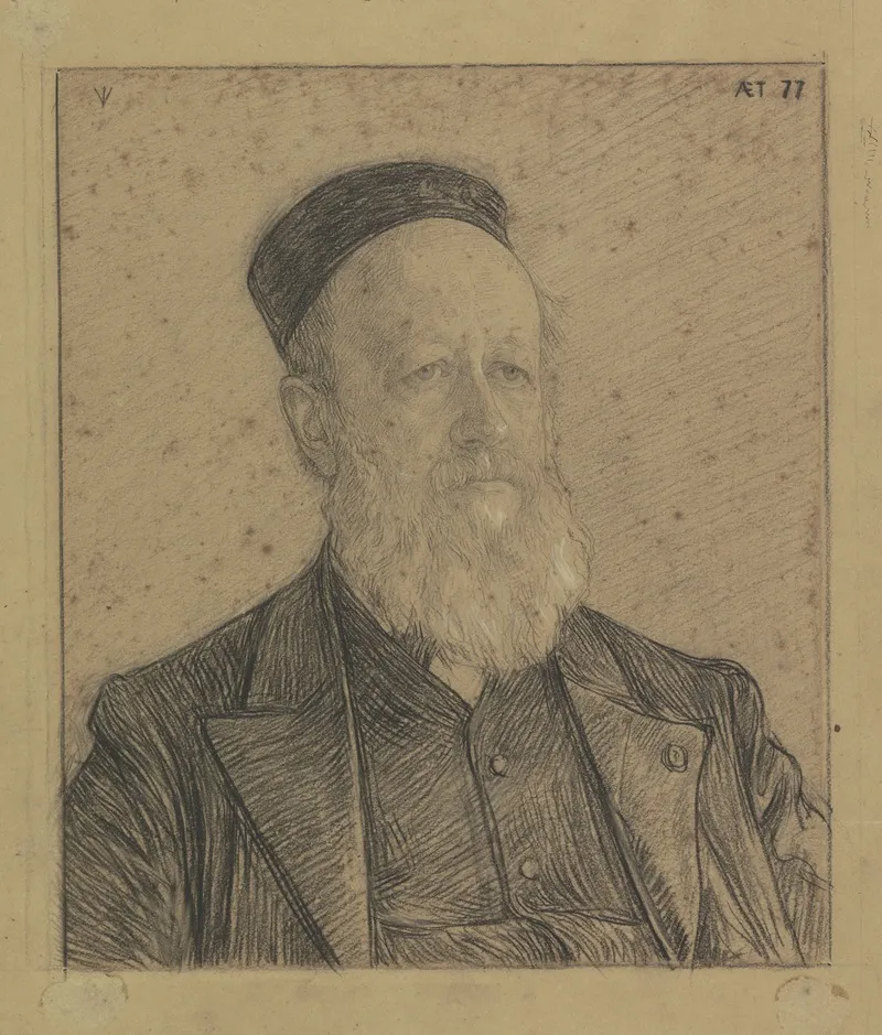 Portret Van Pieter Johannes Veth Oud 77 Jaar