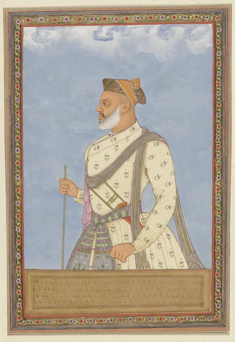 Portret Van Shah Mirza Ten Tijde Van Sultan Abul Hasan