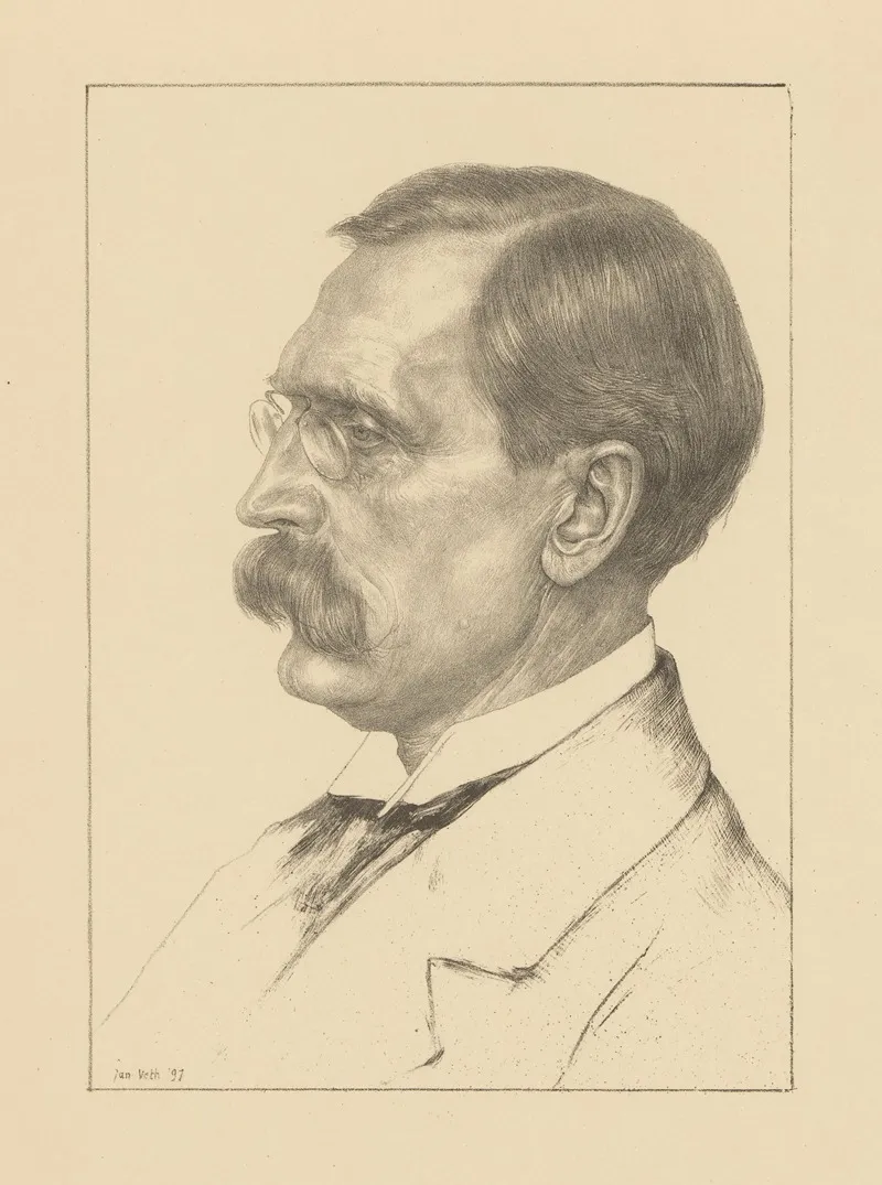 Portret Van Wilhelm Von Bode by Jan Veth - Canvas Print