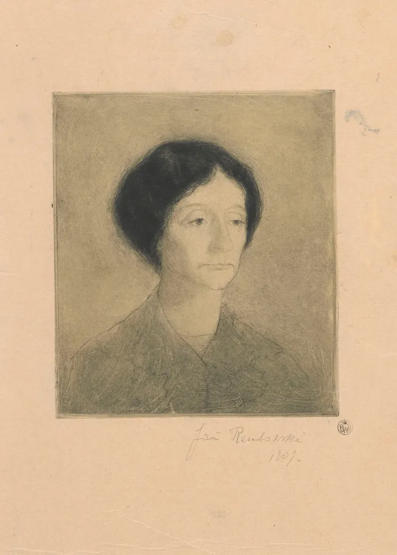 Portret Zony Artysty by Jan Rembowski - Canvas Print