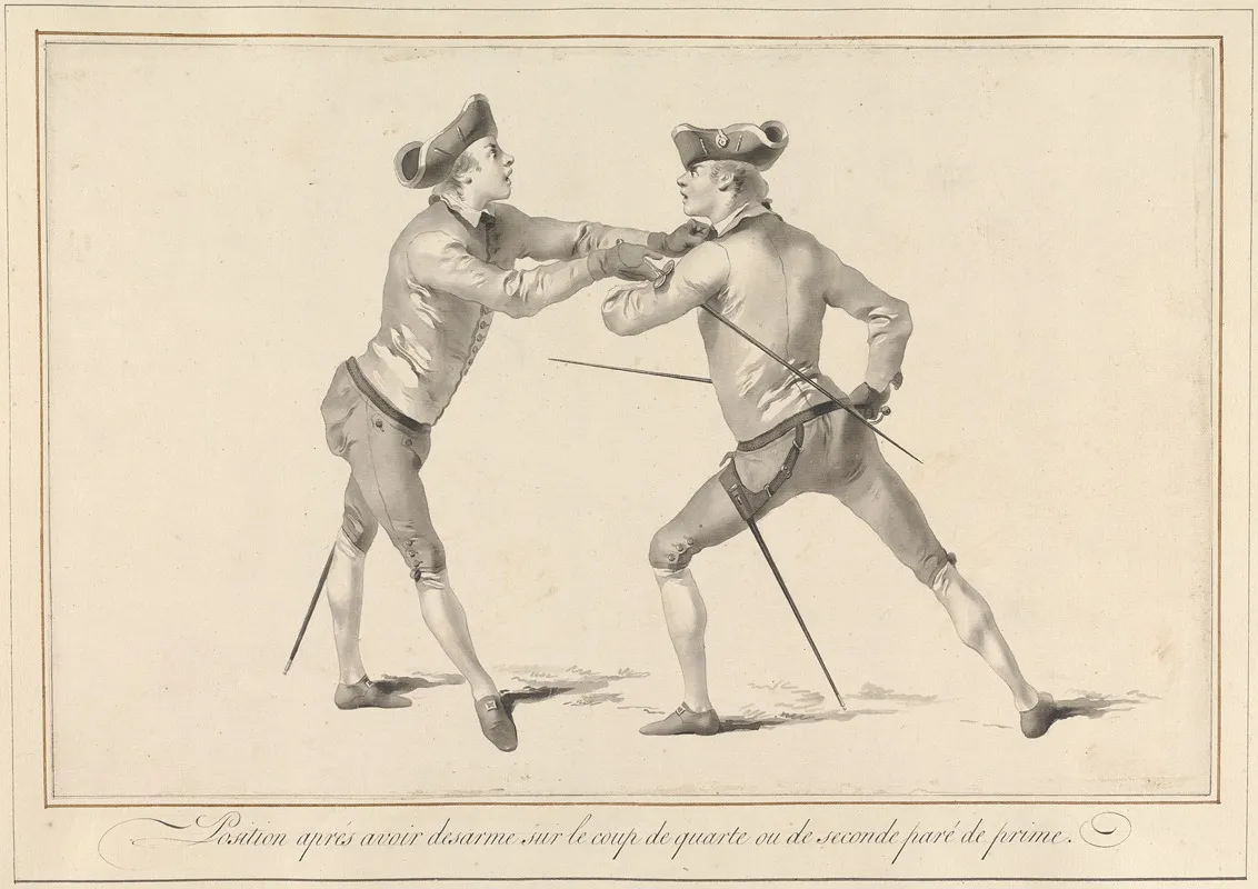 Position Apres Avoir Desarme Sur Le Coup De Quarte Ou De Seconde Pare De Prime by James Gwin - Canvas Print