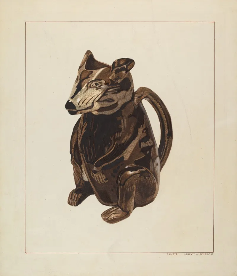 Possum Pitcher by Ernest A. Towers, Jr. - Canvas Print