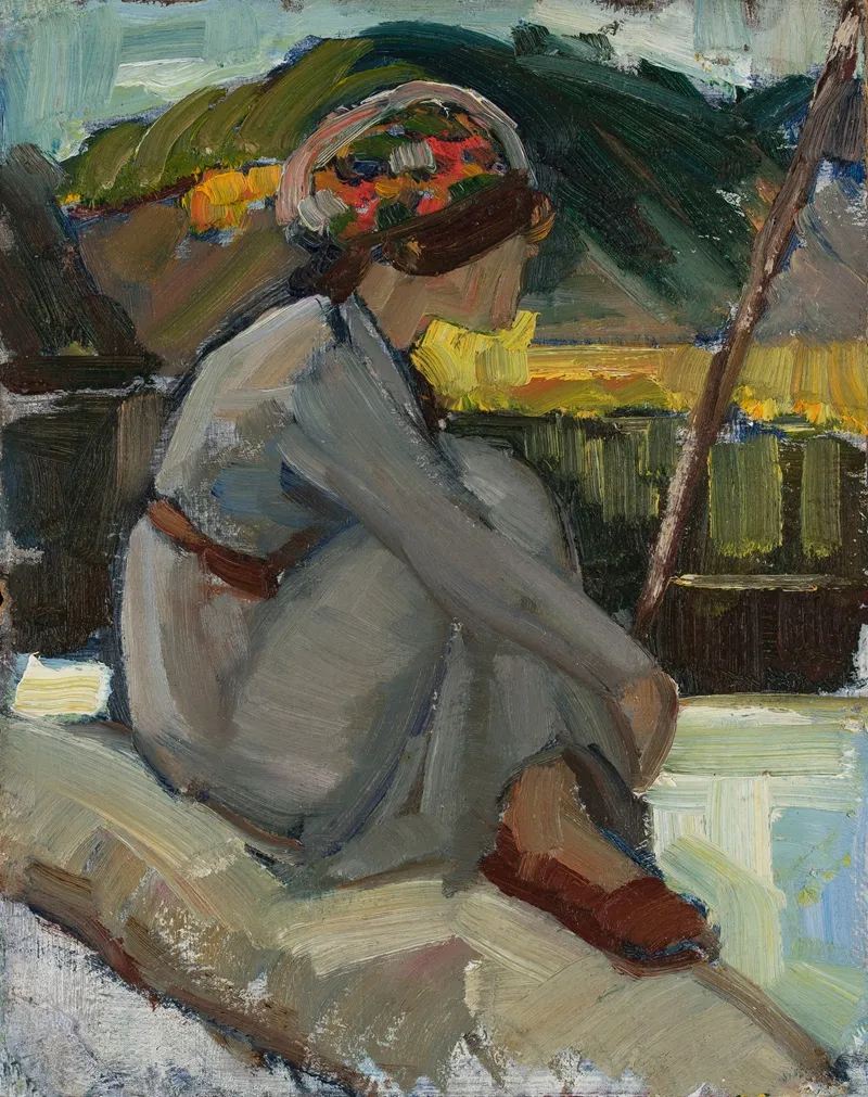 Postac Zony Nad Woda by Michał Rouba - Canvas Print