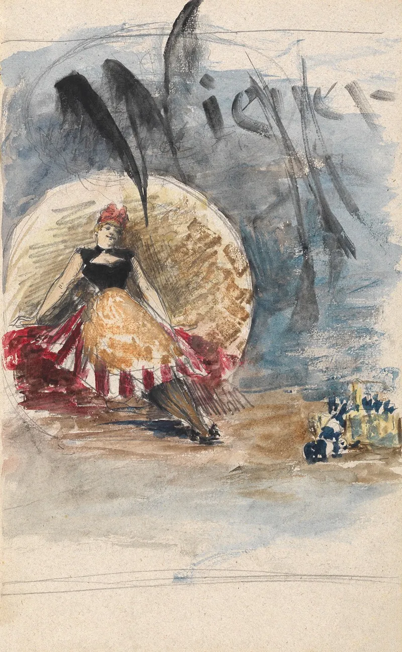 Poster Design With A Dancer by Josef Engelhart - Canvas Print