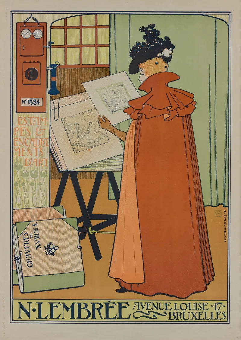 Poster For The Lembree Gallery by Theo van Rysselberghe - Canvas Print