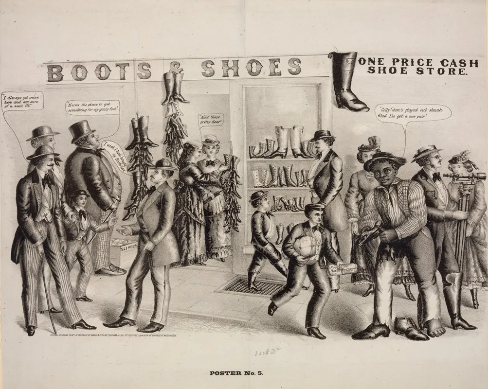 Poster No 5 Boots Shoes One Price Cash Shoe Store