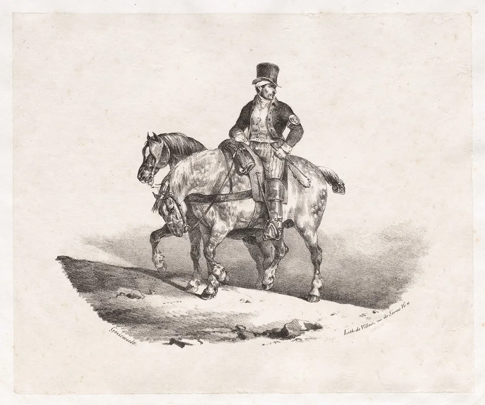 Postman Or Two Harnessed Horses