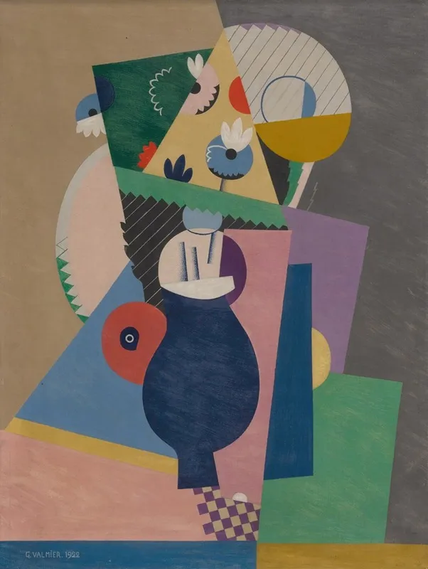 Pot De Fleurs by Georges Valmier - Canvas Print