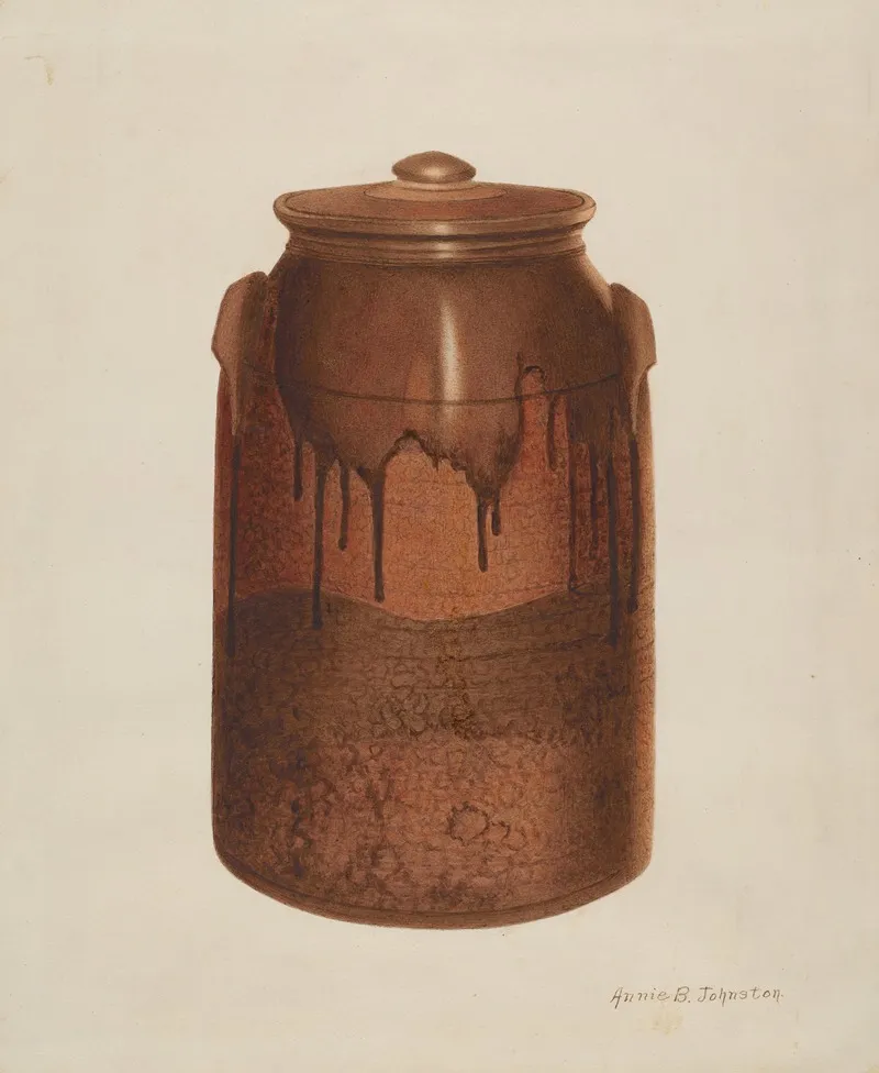 Pottery Jar With Lid
