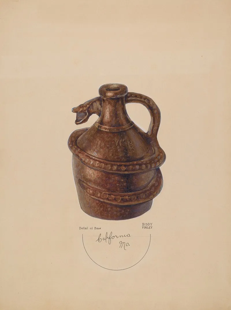 Pottery Jug 2 by Bisby Finley - Canvas Print