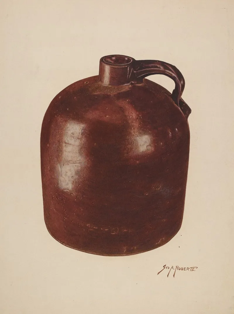 Pottery Jug 7 by Sydney Roberts - Canvas Print