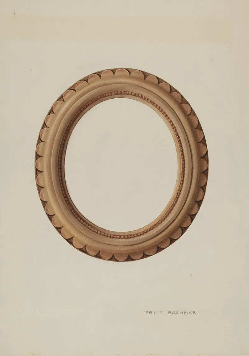 Pottery Picture Frame by Fritz Boehmer - Canvas Print