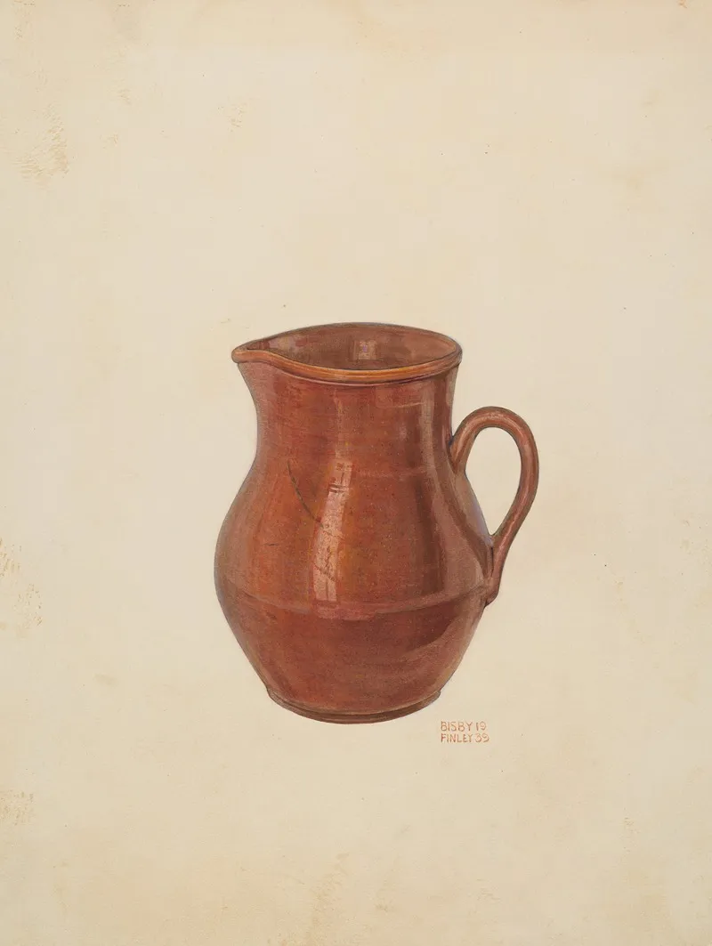Pottery Pitcher by Bisby Finley - Canvas Print