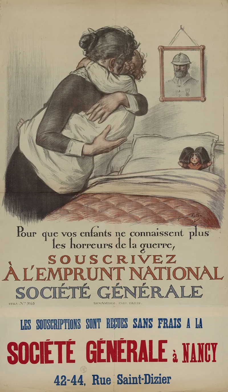 Pour Que Vos Enfants Ne Connaissent Plus Les Horreurs De La G by Georges Redon - Canvas Print