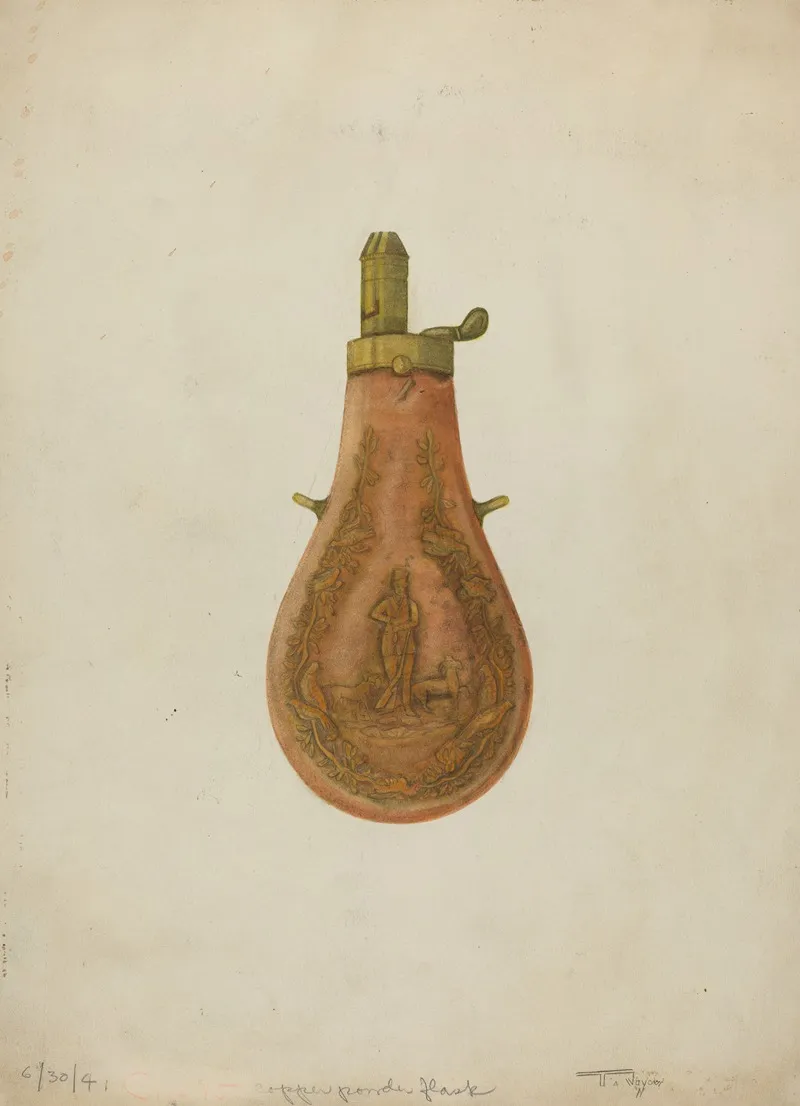 Powder Flask 21 by T. Joyce - Canvas Print
