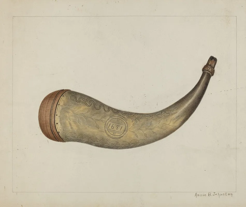 Powder Flask 6 by Annie B. Johnston - Canvas Print