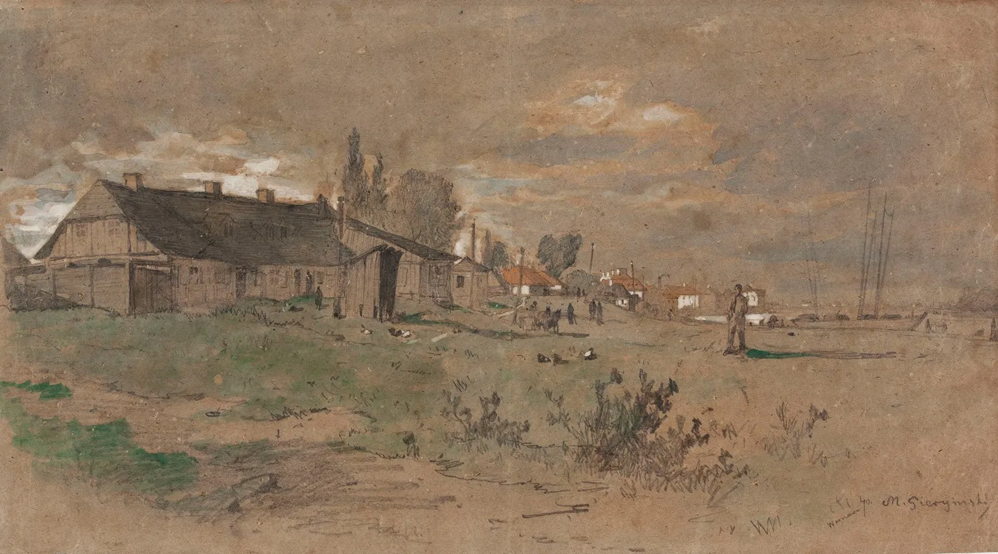 Powisle In Warsaw by Maksymilian Gierymski - Canvas Print