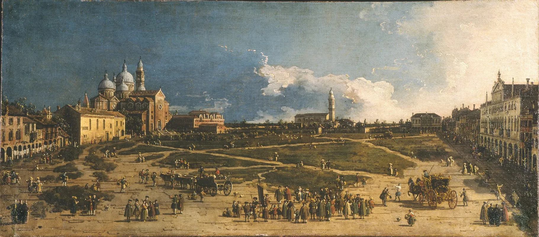 Pra Della Valle In Padua by Canaletto - Canvas Print