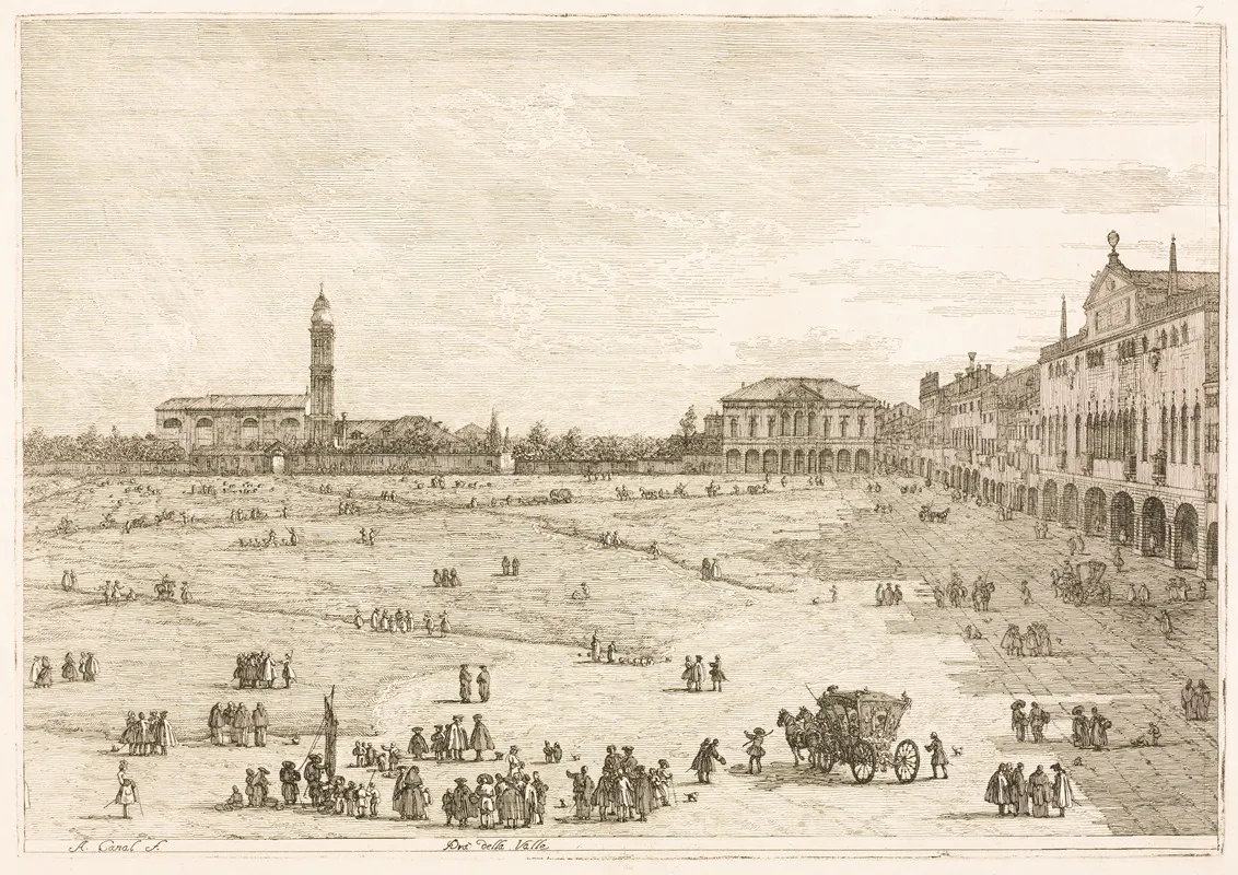 Pra Della Valle Padua by Antonio Canaletto - Canvas Print