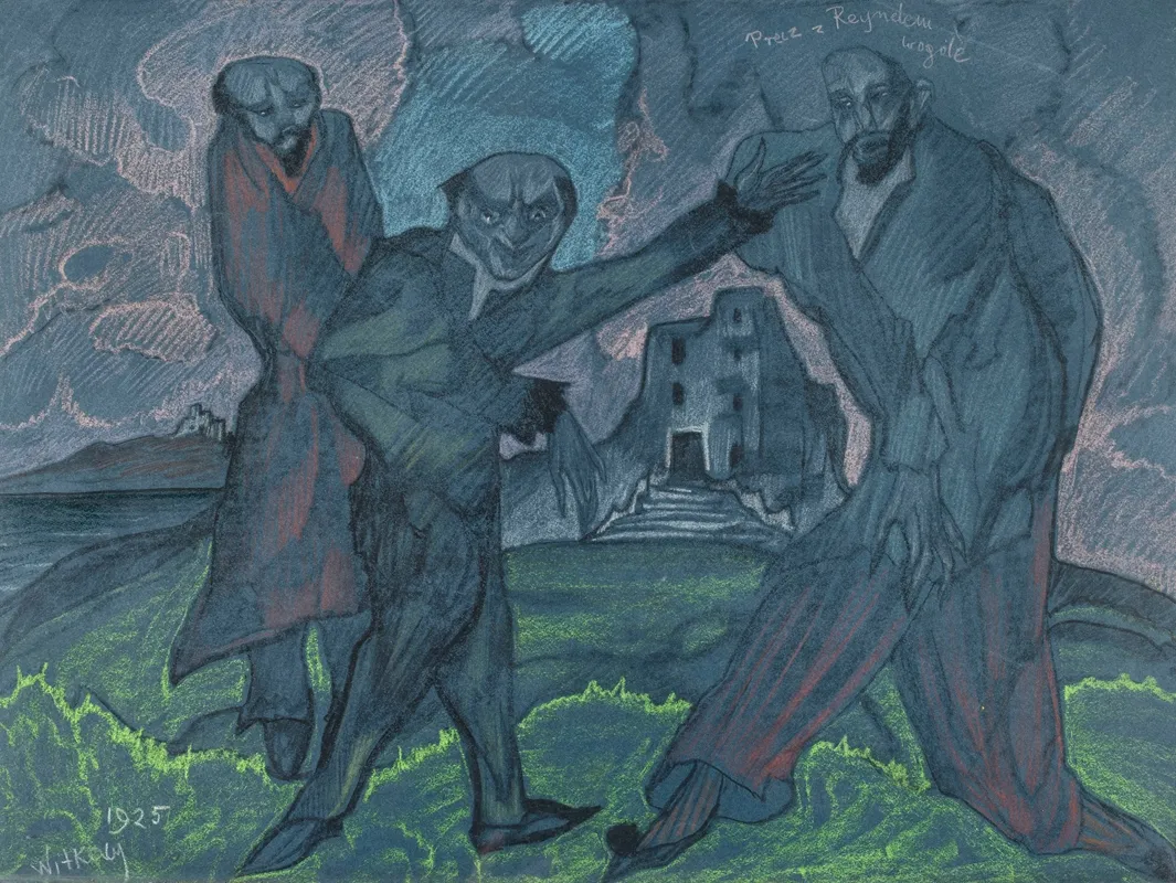 Precz Z Reynelem W Ogole by Stanisław Ignacy Witkiewicz - Canvas Print