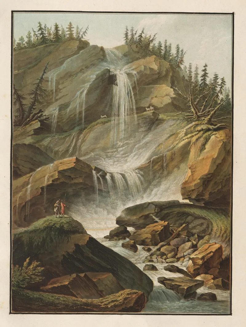 Premiere Chute Du Staubbach by Caspar Wolf - Canvas Print