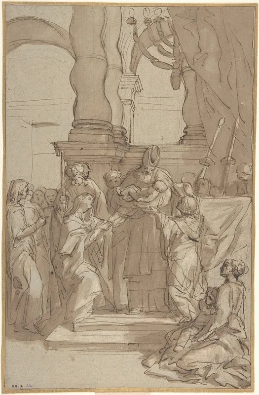 Presentation Of The Infant Jesus In The Temple 2 by Pietro Antonio de' Pietri - Canvas Print