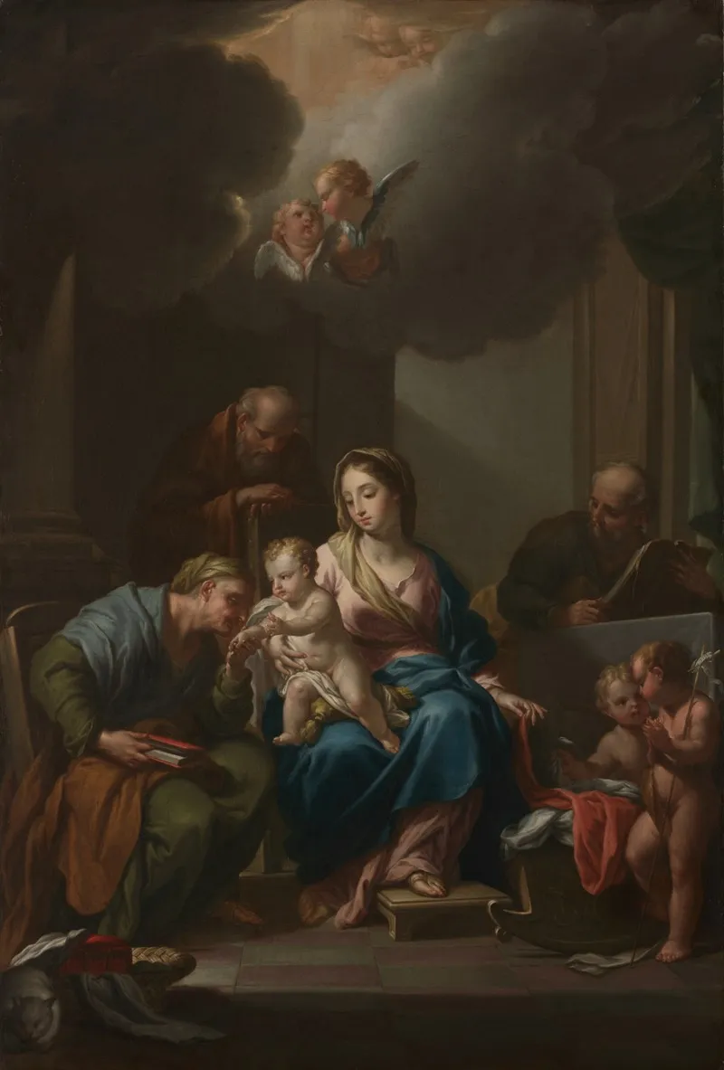 Presentation Sketch For The Holy Family With Saints Anne Joachim And John The Baptist For Santa Maria In Via Lata Roma