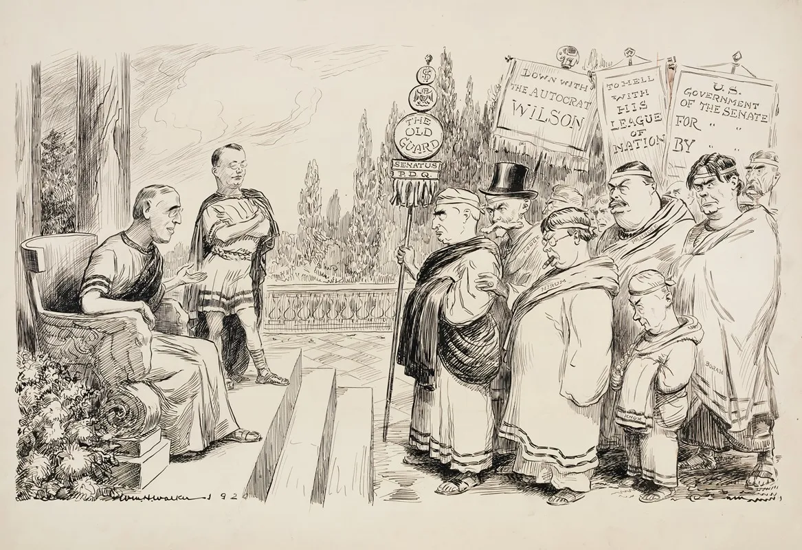President Woodrow Wilson As A Roman Leader
