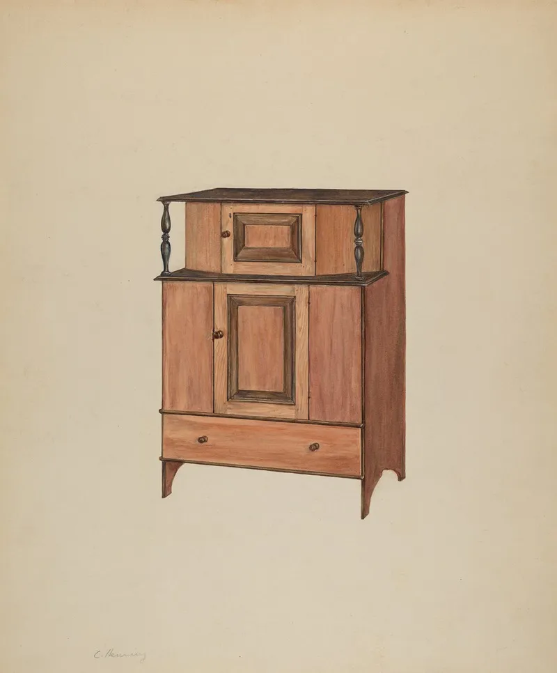 Press Cupboard 2 by Charles Henning - Canvas Print