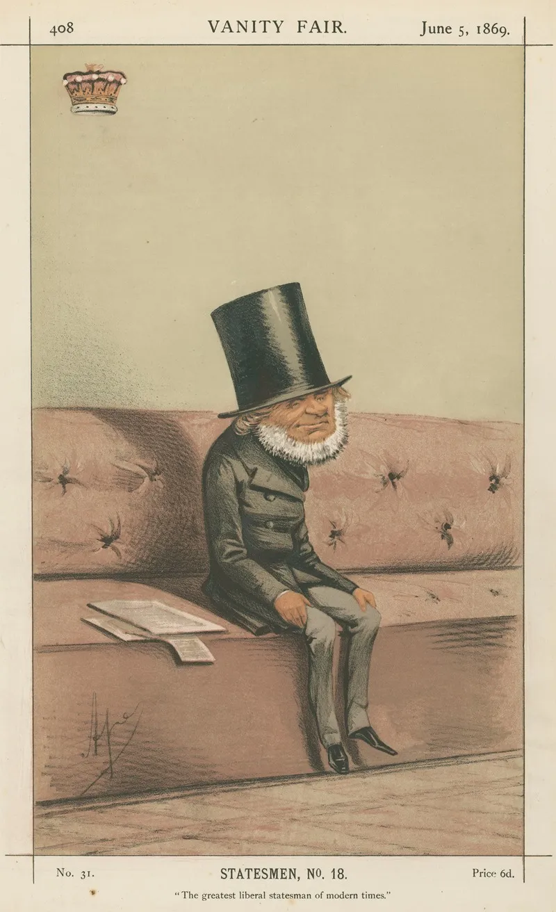 Prime Minsters The Greatest Liberal Stateman Of Modern Times Earl Russell 5 June 1869 by Carlo Pellegrini - Canvas Print