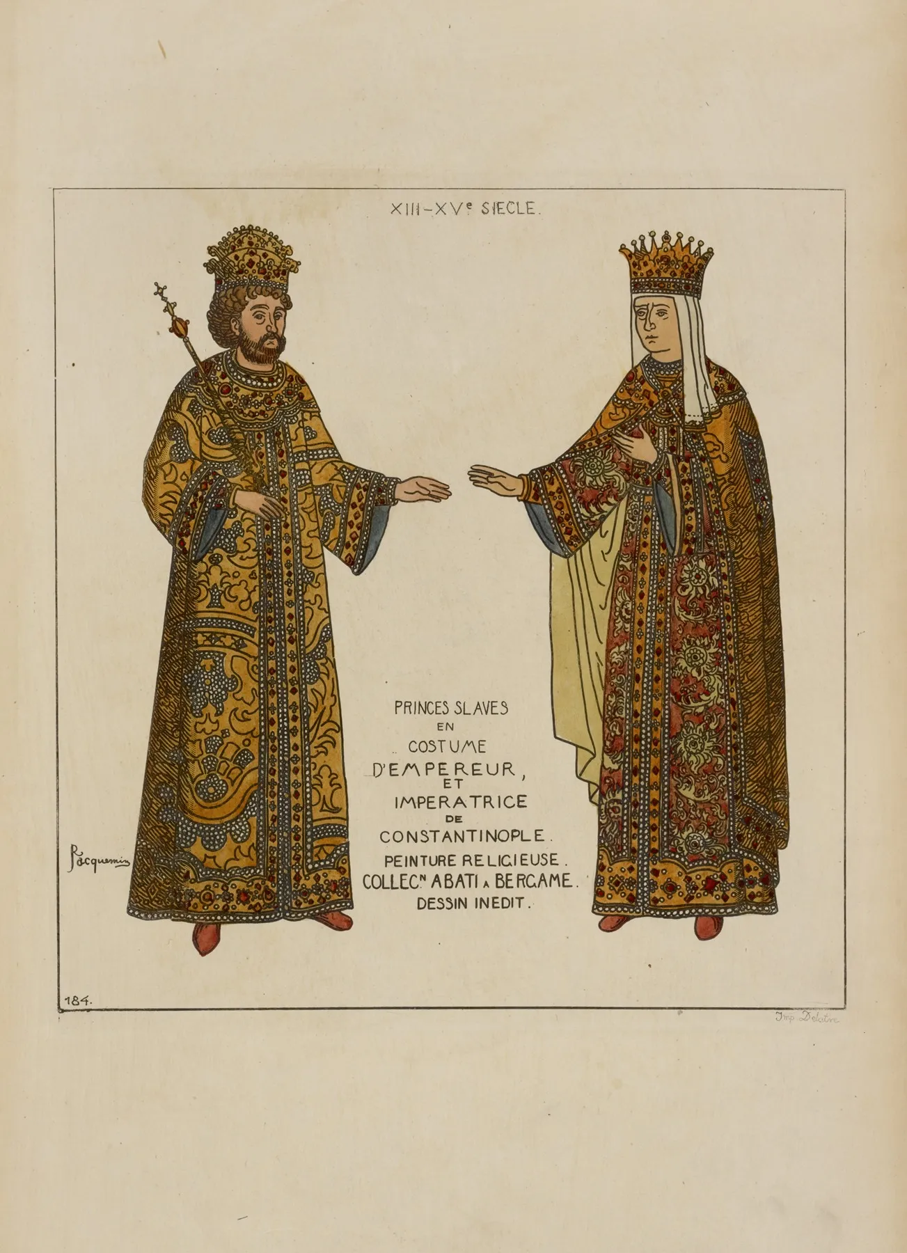 Princes Slaves En Costume Dempereur Et Imperatrice De Constantinople