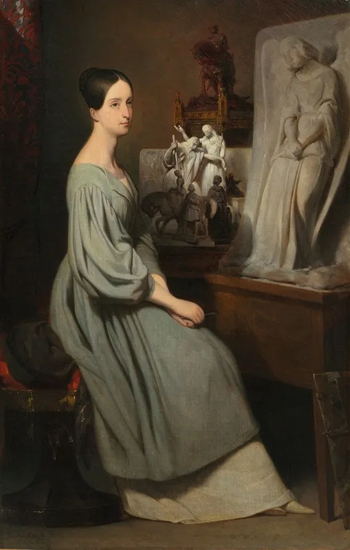 Princess Marie Dorleans In Her Studio by Ary Scheffer - Canvas Print