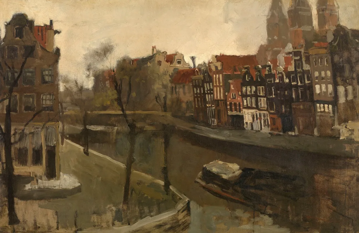 Prinsengracht In Amsterdam by George Hendrik Breitner - Canvas Print