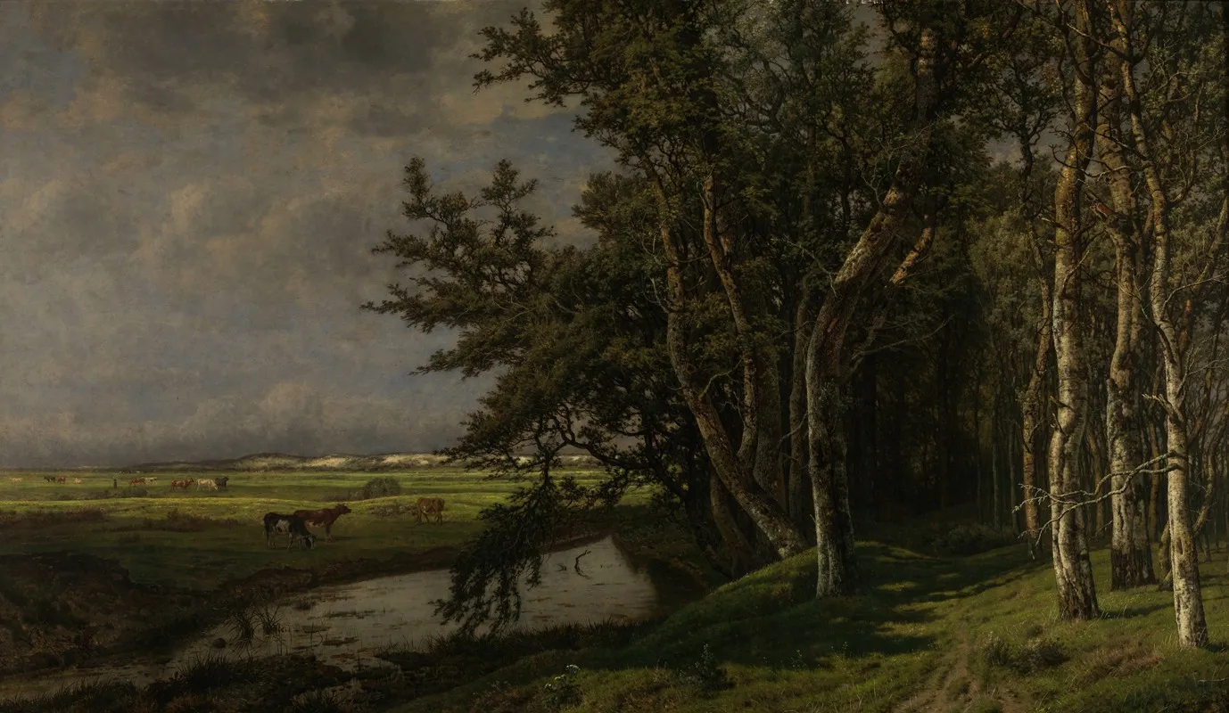 Prinsenvijver On The Isle Of Walcheren by Jean Pierre François Lamorinière - Canvas Print